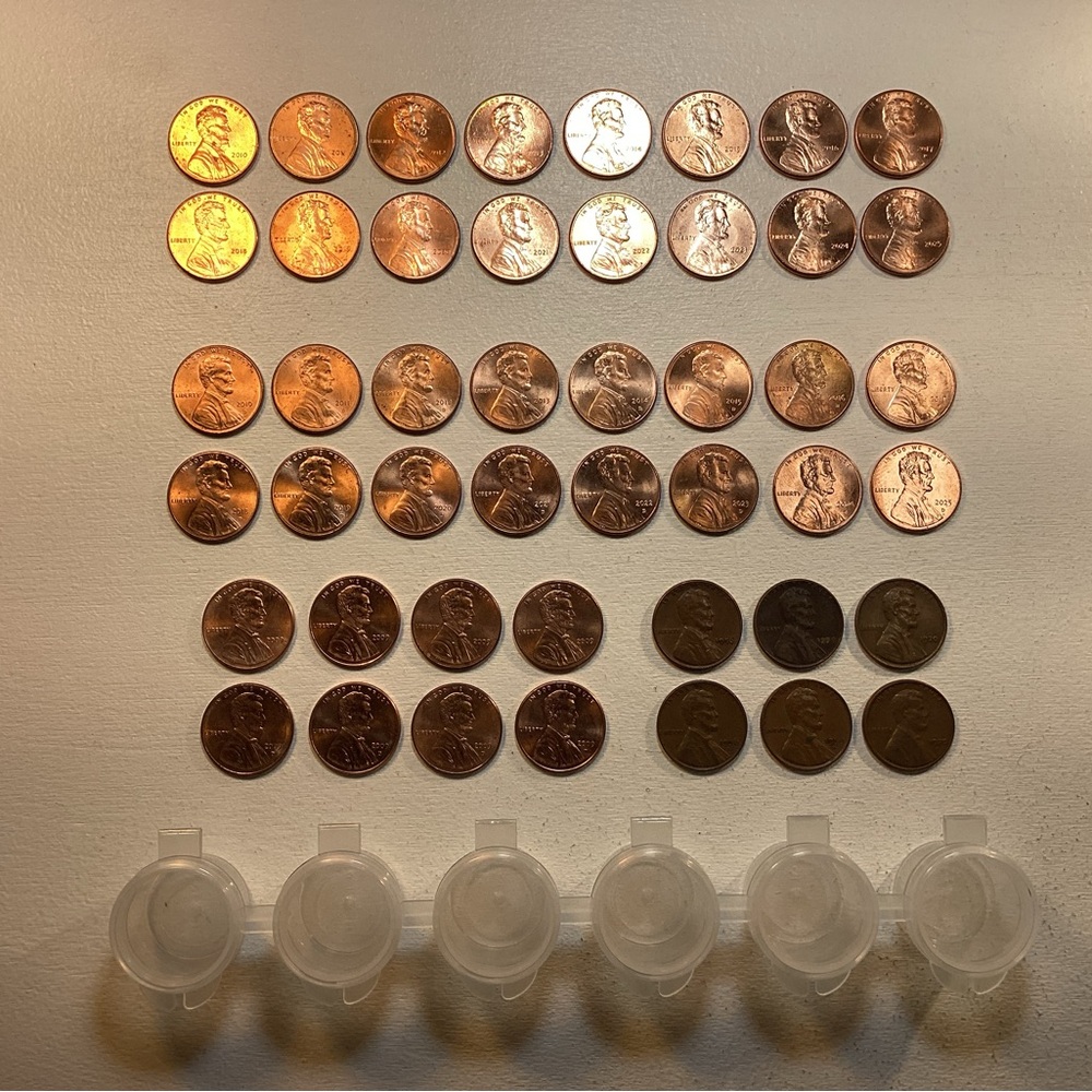 🟠 All 32 Lincoln Shield Pennies 2010-2025 both D & P Mints - Excellent & Bonus